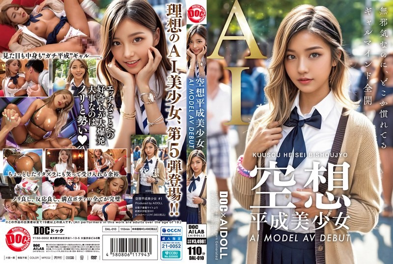 DAL-010 Fantasy Heisei Beautiful Girl AI MODEL AV DEBUT Kurosaki Hana